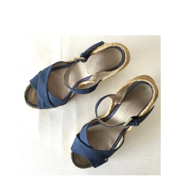 Wedge Espadrille Peep Toe Sandals - Picture 7 of 8